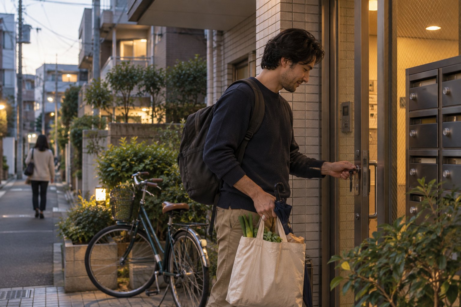 International resident beginning everyday life at a Japanese apartment