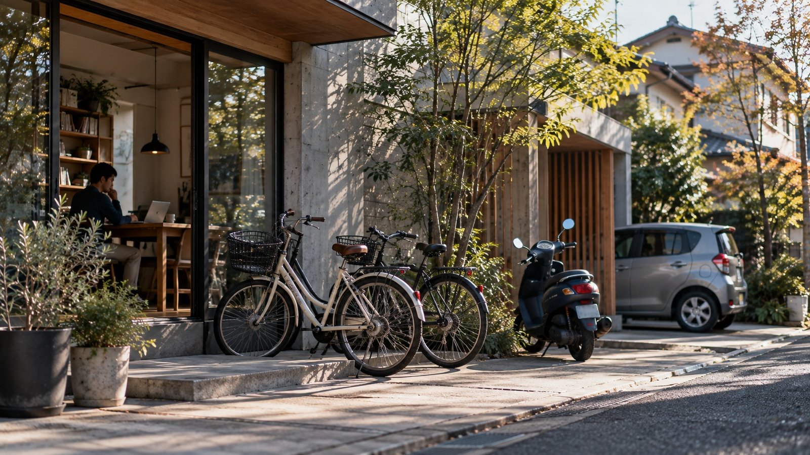 Vehicles and machines appearing naturally in everyday Japanese life