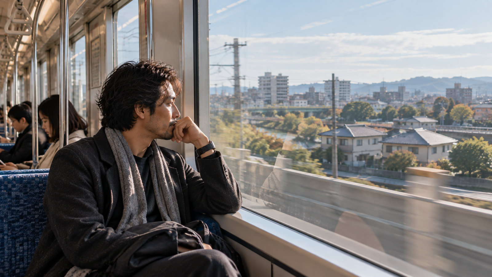 An ordinary train journey between two places in Japan