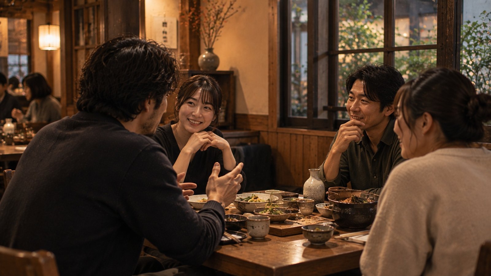 People sharing stories and experiences in everyday Japan