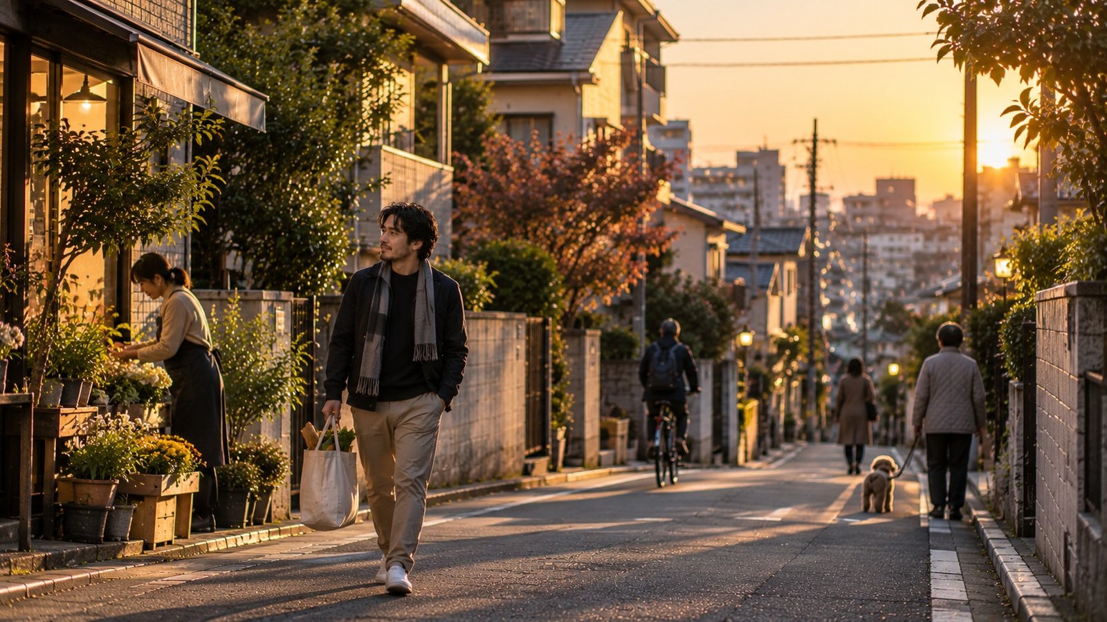 An ordinary action unfolding in a Japanese neighbourhood